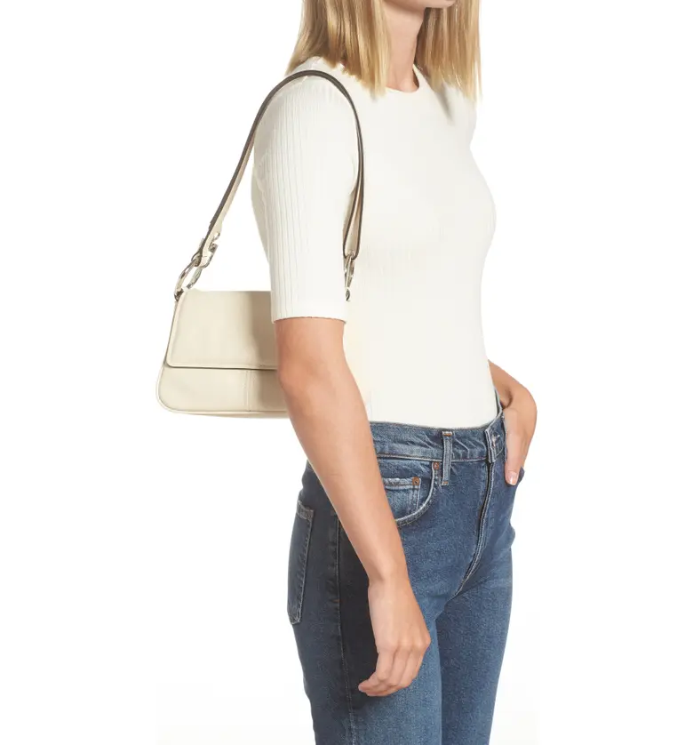  STAUD Tia Convertible Leather Shoulder Bag_CREAM