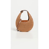 STAUD Raffia Micro Moon Bag