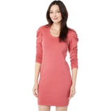 SUNDRY Ruched Sleeve Mini Dress in Cotton Modal