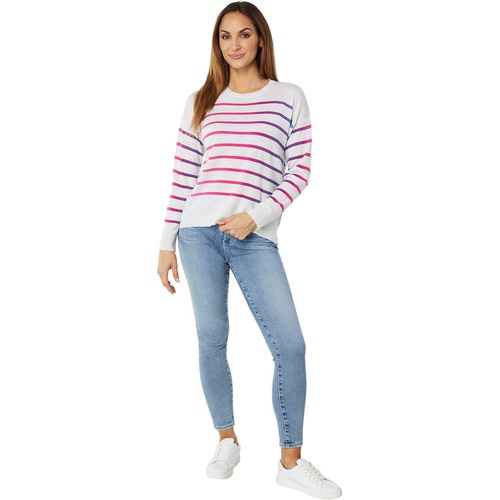  SUNDRY Ombre Stripes Crew Neck Wool & Cashmere Sweater