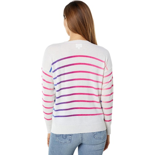  SUNDRY Ombre Stripes Crew Neck Wool & Cashmere Sweater