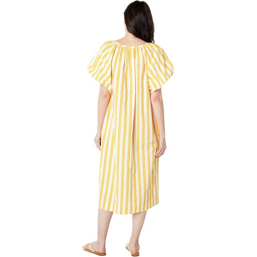  SUNDRY Stripe Woven Midi Dress
