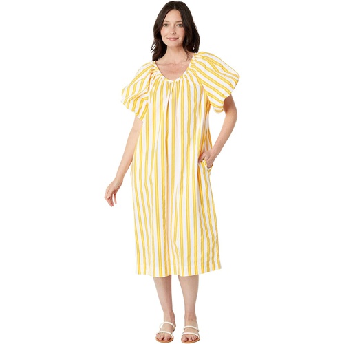  SUNDRY Stripe Woven Midi Dress