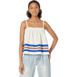 SUNDRY Cami with Varsity Stripe in Woven Cotton