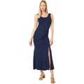 SUNDRY Long Twist Front Sleeveless Dress in Cotton Modal