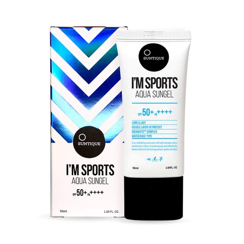  Suntique I’m Sports Aqua Sungel, Sunscreen with Board spectrum SPF 50+, 1.69 fl.oz.