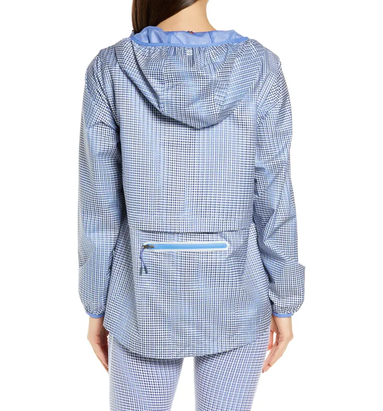  Sweaty Betty Pack It Up Water Resistant Rain Mac_BLUE SB MOVE PRINT