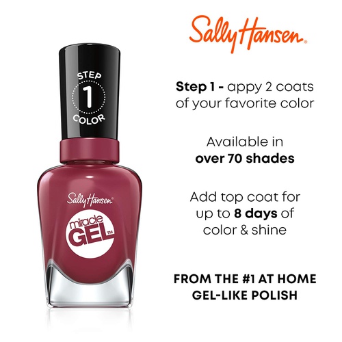  Sally Hansen Miracle Gel Nail Polish, Tidal Wave, 0.5 Ounce