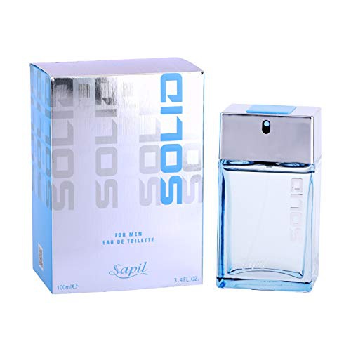  Sapil Solid for Men 100ml / 3.4 Fl Oz | Mens cologne | Fresh, Citrus, Spicy & Wood Fragrance | Ideal for everyday use | Long Lasting Sapil