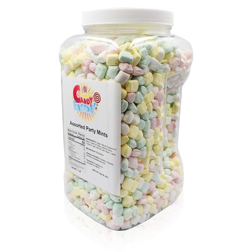  Sarahs Candy Factory Assorted Party Mints Candy in Jar, 4 Lbs