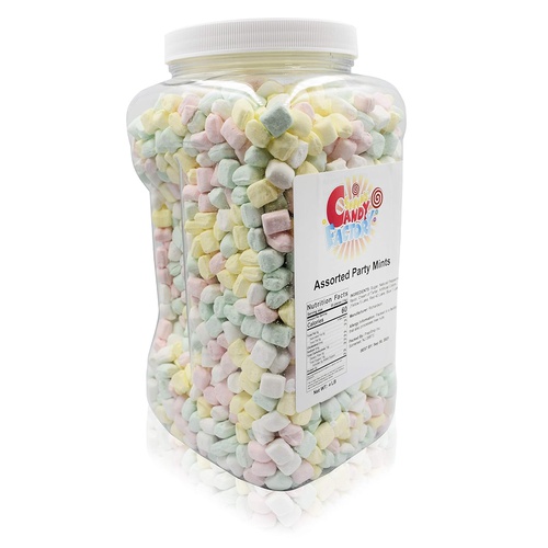  Sarahs Candy Factory Assorted Party Mints Candy in Jar, 4 Lbs