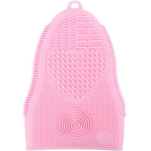  ScivoKaval Makeup Brush Cleaner Mat Mitt Glove Silicone Cosmetic Cleaning Scrubber Tool for Face Brushes and Eye Brush Washing Pad Pink