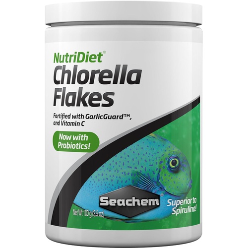  Seachem NutriDiet Chlorella Fish Flakes - Natural Probiotic Formula 100g