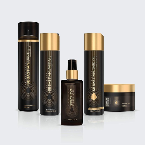  Sebastian Dark Oil Shampoo, Conditioner and Treatments Collection, Infused with Jojoba Oil and Argan Oil