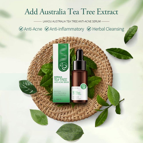  Seewe Tea Tree Face Serum Herbal Cleansing Essence for Anti-Acne Fade Acne Marks Shrink Pores Repair Damaged Skin