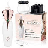 Selene Makeup Brush Cleaner and Dryer Machine | Electric Makeup Brush Cleaner Tool to Wash & Dry Brushes in Seconds | 13 Collars to Fit Any Makeup Brush