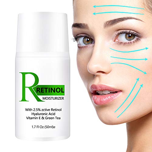  Senhorita Retinol Cream for Face-2.5% Retinol Moisturizer Cream with Vitamin E,Hyaluronic Acid and Green Tea-Anti Aging,Wrinkles & Acne-1.7 fl oz