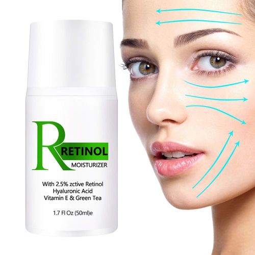  Senhorita Retinol Cream for Face-2.5% Retinol Moisturizer Cream with Vitamin E,Hyaluronic Acid and Green Tea-Anti Aging,Wrinkles & Acne-1.7 fl oz
