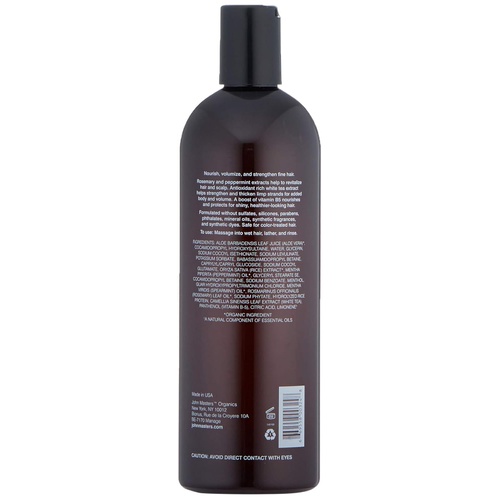  Shampoo for Fine Hair with Rosemary & Peppermint 16 oz