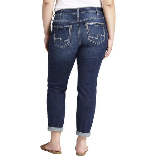  Silver Jeans Co. Plus Size Boyfriend Mid-Rise Slim Leg Jeans W27101EAE363