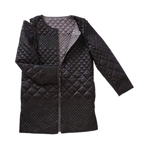  Silverts Plus Size Quilted Reversible Jacket with Detachable Sleeves