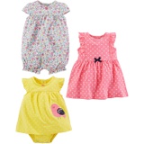 Simple Joys by Carters 3-Pack Romper, Sunsuit and Dress (Infant)