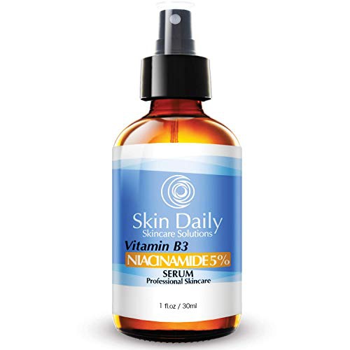  Skin Daily Skincare Solutions Niacinamide Serum for Face 5%- 1 Oz - Vitamin B3 Cream Visibly Beautify Pores and Wrinkles and Other Signs of Aging - Superior Moisturizing Skin Brightening Facial Serum - Your Fri