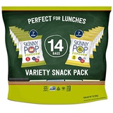 SkinnyPop Popcorn, Original and White Cheddar Popcorn, Variety Pack, Vegan, Gluten-free, Non-GMO, Healthy Snack, 0.5oz Individual Snack Sized Bags (Pack of 14)