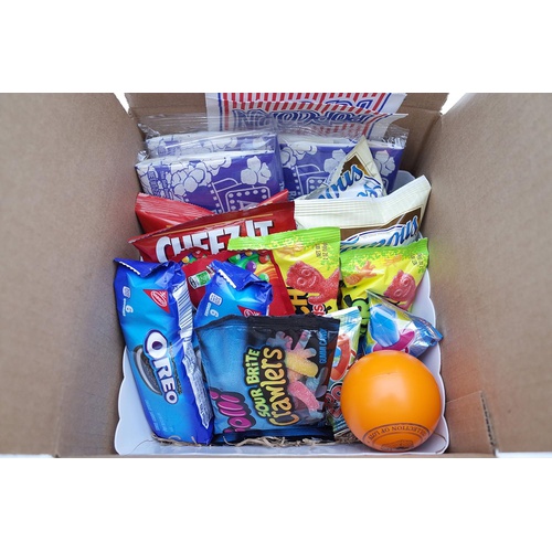  Ultimate Movie Night Gift Bundle Care Package, Easter Basket, Christmas with Popcorn, Candy, Cookies Plus Snack Better Stress Ball for Entire Family!