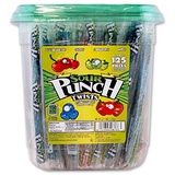 Sour Punch Twists, 4 Flavor Individually Wrapped Sweet & Sour Candy, 6 Inch Pieces, 2.71LB Jar