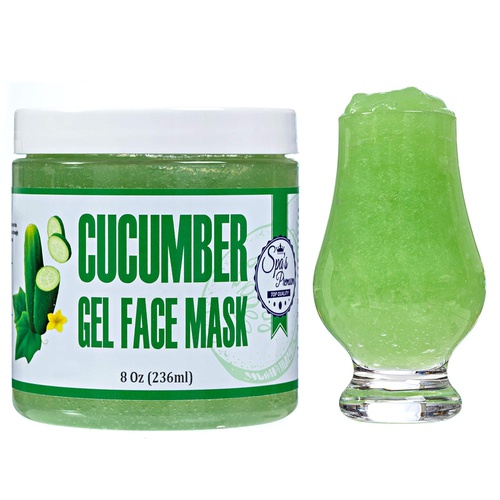  Spas Premium Cucumber Gel Face Mask, Deep purifying hydrating cucumber mask, anti-inflammatory and soothing, Gel mask with anti-oxidants and vitamins