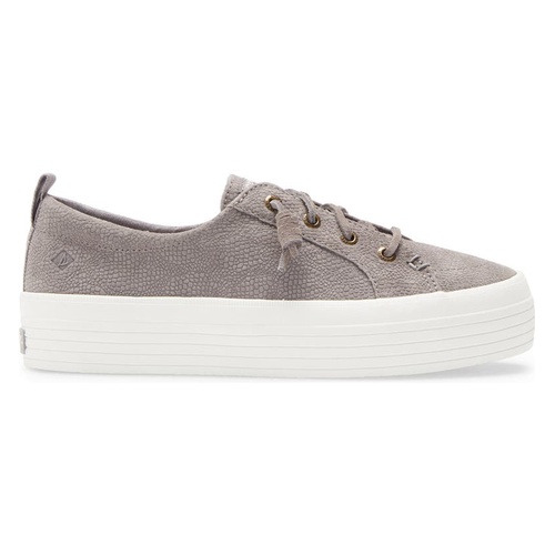 스페리 Sperry Crest Vibe Serpent Platform Sneaker_GREY LEATHER