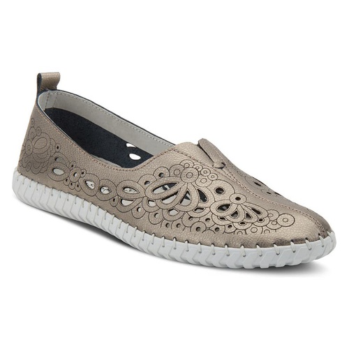 스프링스탭 Spring Step Mirtha Flat_PEWTER LEATHER