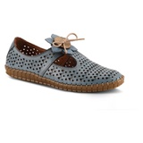 Spring Step Sunflowery Perforated Leather Loafer_DENIM BLUE LEATHER