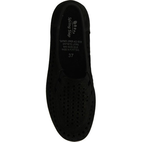 스프링스탭 Spring Step Twila Perforated Leather Loafer_BLACK LEATHER