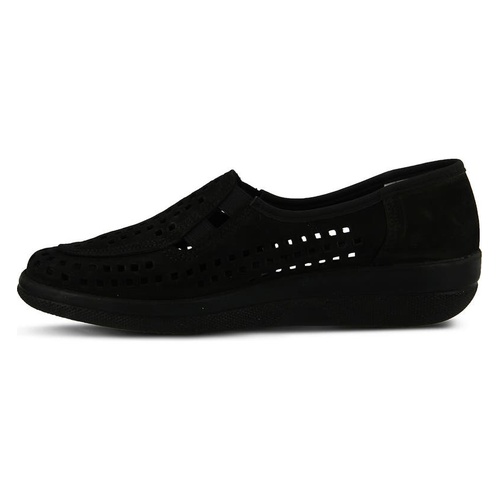 스프링스탭 Spring Step Twila Perforated Leather Loafer_BLACK LEATHER