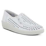 Spring Step Twila Perforated Leather Loafer_WHITE LEATHER