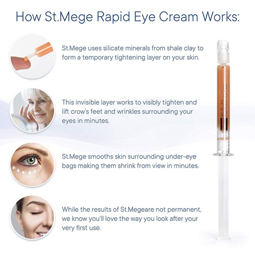  St. Mege Rapid Reduction Eye Cream for Rapidly Reducing Bagginess, Puffiness, Dark Circles and Wrinkles in 120 Seconds 2Pcs