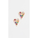 Stephanie Gottlieb 14k Mini Rainbow Heart Studs