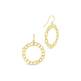 Sterling Forever Sterling Silver Chain Link Circle Dangle Earrings