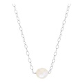Sterling Forever Medium Pearl Pendant Necklace
