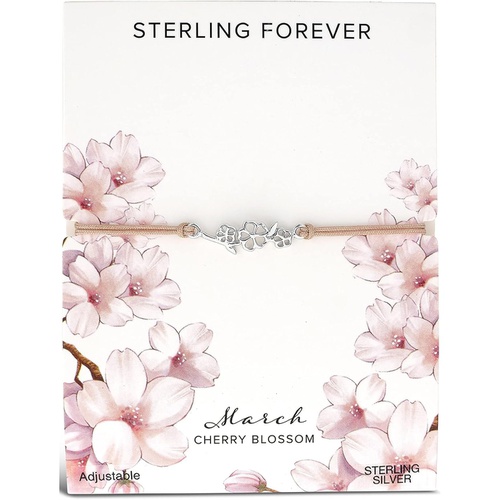  Sterling Forever Sterling Silver Birth Flower Bolo Bracelet