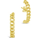 Sterling Forever Chain Link Suspender Studs Earrings