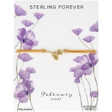 Sterling Forever Sterling Silver Birth Flower Bolo Bracelet