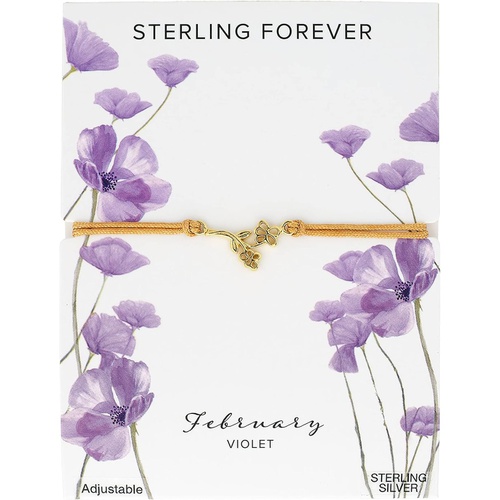  Sterling Forever Sterling Silver Birth Flower Bolo Bracelet