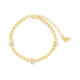 Sterling Forever Ivy Double Chain Bracelet