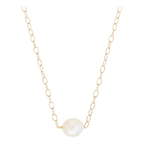  Sterling Forever Medium Pearl Pendant Necklace