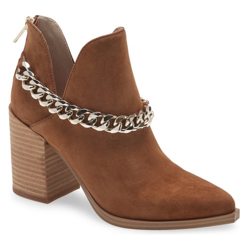 스티브매든 Steve Madden Cedar Chain Bootie_COGNAC SUEDE