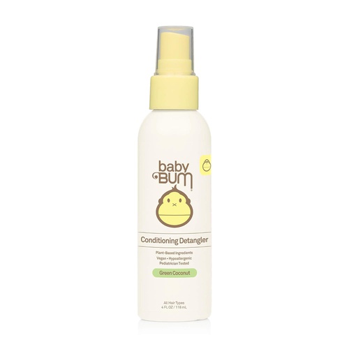  Sun Bum Baby Bum Conditioning Detangler Spray | Leave-In Conditioner Treatment with Soothing Coconut Oil, Natural Fragrance, Gluten Free and Vegan, 4 FL OZ, Packaging may vary