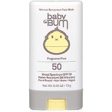 Sun Bum Baby Bum SPF 50 Sunscreen Face Stick | Mineral Roll-On UVA/UVB Face and Body Protection for Sensitive Skin | Fragrance Free | Travel Size | .45oz
